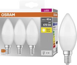OSRAM LED fényforrás gyertya forma E14 4.9W melegfehér 3db/cs (4099854047091) (4099854047091) (4099854047091)