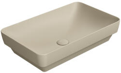 SAPHO GSI Pura pultra helyezhető kerámia mosdó 60x38 cm, matt kréta 883708 (883708)