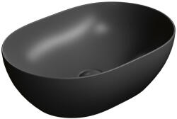 SAPHO GSI Pura ívelt kerámia mosdótál 50x35 cm, matt fekete 886026 (886026)