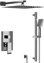 SAPHO Cubemix falba süllyesztett csaptelep zuhanyszettel, zuhanyrúddal és fejzuhannyal, króm CM042-02 (CM042-02)