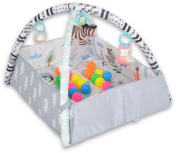 Moni Happy Space szögletes játszószőnyeg 20 db labdával - Állatos - babylion