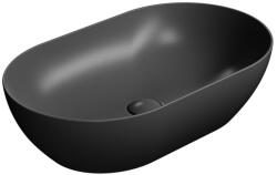 SAPHO GSI Pura ívelt kerámia mosdótál 60x37 cm, matt fekete 883426 (883426)
