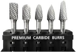 ABRABORO D 10 mm keményfém turbómaró készlet, 5 db, műanyag dobozban, kereszt fogazással (020348116006)