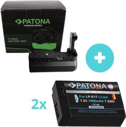 Patona Canon EOS RP markolat 2x LP-E17 akkumulátorhoz + Canon LP-E17 EOS 750D 760D 8000D Kiss X8i Rebel prémium akkumulátor (2 db) csomag (PT-1478-PT-1352-2)