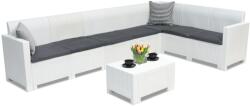 BICA Techn rattan sarok Nebraska Corner Max 7 asztali fehér Bicával (BC9075-290195BL)