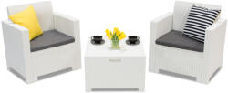 BICA Nebraska Terrace Box 2 Bica fehér technorattán kerti bútorok, ládával (BC9073BIAbox)