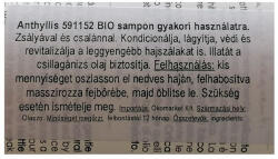 Anthyllis bio sampon gyakori hajmosáshoz 300ml - herbaline