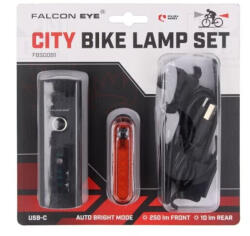 Mactronic Falcon Eye City kerékpárlámpa szett FBS0081 10-250lm tölthető (FBS0081)