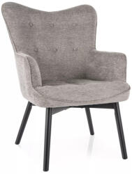 SIGNAL MEBLE Carmen Raven Kárpitozott Fotel Szürke Fa Vázzal (SIG-CARMENRACSZ07)