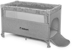  Kidnort utazóágy-babaöböl Livsmiljö 2 szintes, kerekes, kibúvós premium szürke - babycenter-online