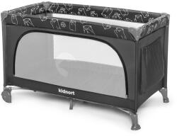 Kidnort utazóágy Grotta kerekes, kibúvós fekete - babamarket