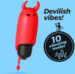 Crushious O-pet Devil With 10 Vibration Bullet Red