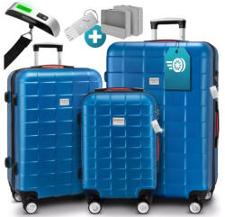 Deuba Set de valize de călătorie cu 3 piese cu accesorii - albastru Valiza