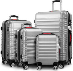 Deuba Set de trolere Baseline cu 4 piese - argintiu Valiza