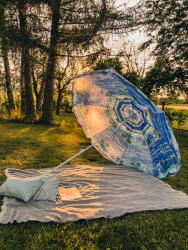  Kék-fehér napernyő SOLSTICE 180 cm