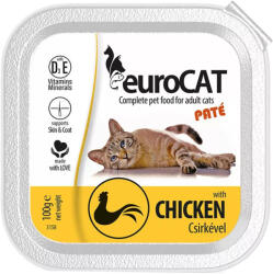 Euro Pet Euro Cat Paté Alutálcás Macskaeledel (Csirke) - 100 g
