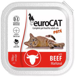 Euro Pet Euro Cat Paté Alutálcás Macskaeledel (Marha) - 100 g