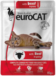 Euro Pet Euro Cat Pouch Alutasakos Macskaeledel (Marha) - 85 g