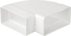 airRoxy Vízszintes könyök 90°, szögletes légcsatornához, 60x120mm, ABS (AIR-02-421) (AIR-02-421)