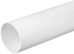 airRoxy ABS merev légtechnikai cső, átm: 125 mm, hossz: 0, 5m, 60°C-ig (AIR-02-477) (AIR-02-477)