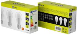 GTV LED fényforrás G-TECH, E27, 12W, 1160lm, 104mA, 220-240V/AC, 4000K, 3db/ csomag (GTV-GT-A60NW12W-3) (GTV-GT-A60NW12W-3)