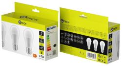 GTV LED fényforrás G-TECH, E27, 8, 8W, 806lm, 77mA, 220-240V/AC, 4000K, 3db/ csomag (GTV-GT-A60NW9W-3) (GTV-GT-A60NW9W-3)