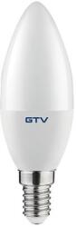 GTV LED fényforrás, E14, gyertya forma, SMD2835, 8W, 720lm, 70mA, 4000K, 160°, 180-250V/AC (GTV-LD-SMNDC37-80) (GTV-LD-SMNDC37-80)