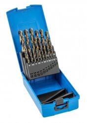 Högert Technik Fúrószár készlet fémhez, 25db-os, HSS acél, csúcsszög 135°, 1-13mm-ig (HT6D800) (HT6D800)
