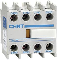 CHINT segédérintkező F4-22 2NO+2NC előlapra (NC1 és NC8 mágneskapcsolóhoz) (CH-248504) (CH-248504)