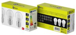 GTV LED fényforrás G-TECH, E27, B45, Kisgömb, 5W, 400lm, 54mA, 220-240V/AC, 4000K, 3db/ csomag (GTV-GT-B45CNW5W-3) (GTV-GT-B45CNW5W-3)