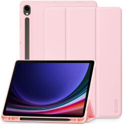 Samsung Tab S9 FE (10.9) / Tab S10 FE (10.9) / Tab S10 Lite (10.9), mappa tok, közepesen ütésálló, érintőceruza tartó, érintőceruza nélkül, Trifold, TP SC Pen Holder, rózsaszín - tok-shop