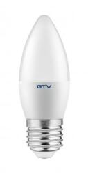 GTV LED fényforrás, E27, gyertya forma, SMD2835, 6W, 520lm, 52mA, 4000K, 120°, 180-250V/AC (GTV-LD-SMNGC30C-60) (GTV-LD-SMNGC30C-60)