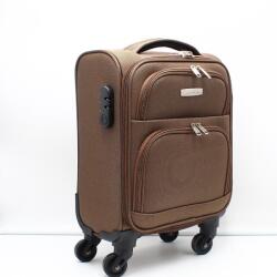 Leonardo Da Vinci barna négykerekű textil mini bőrönd 2307