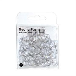  Térképtű, gömbfejű, 50 db, átlátszó - officeland