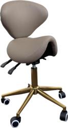  SIMPLY IDEAL kozmetikai gurulós szék, nyeregszék - egyedi színválasztással Színt: 39, Alapzatot: zlatá