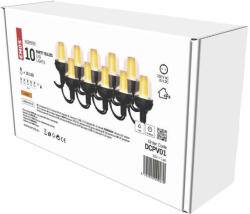 EMOS LED fényfüzér - 10× party égő, 4, 5 m, kültérre és beltérre, vintage DCPV01 (DCPV01)