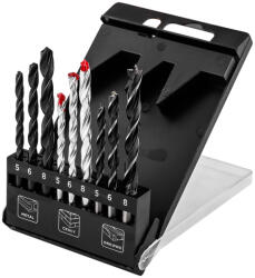 GRAPHITE Fúrókészlet, fém, fa, kőzetfúrókkal, 5, 6, 8mm, 9db (54T431) - storeplace