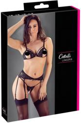 Cottelli Collection - nyitott, csipke fehérnemű szett (fekete) (22303481051) - shop