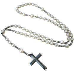 HARAHU Rózsafüzér Nyakék - Fehér KP34097