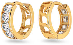 Heratis Forever Arany gyermek fülbevaló cirkonokkal karikák 1 cm 9K IZ16573HR