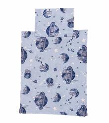 Baby Bruin Gyermek ágyneműhuzat Pamut garnitúra, macik az űrben 100 * 135 cm (2 db/sz)