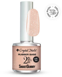 Crystal Nails - 2S - SMARTGUMMY HEMA FREE RUBBER BASE GEL - NR08 - SHIMMER PEACH - 8ML