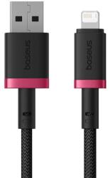 Baseus Cablu Baseus Dura Series USB to Lightning, Fast Charging, 480Mbps, 2.4A, Nylon, 1m - Red Black