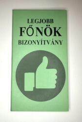  Legjobb Főnök Bizonyítvány - Zöld oklevél formában (CQ04424)