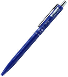 BLUERING Golyóstoll 0, 8mm, nyomógombos műanyag kék test, Bluering® Z3, írásszín kék (BR897626STAR) - bestoffice