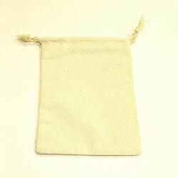  Natúr vászon szütyő, mérete: 11, 5x16, 5 cm