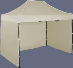 Expodom Gyorsan összecsukható sátor 2x3m - acél, 3 oldalfal, Bézs