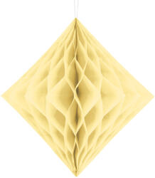  Méhsejt dekoráció Gyémánt alak, krém, 20cm (DH20-079)