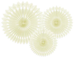  Decorative Rosettes, Light Cream, 20-30cm (1 pkt / 3 pc. ) (RPB1-079J)