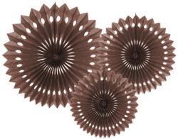  Decorative Rosettes, Brown, 20-30cm (1 pkt / 3 pc. ) (RPB1-032)